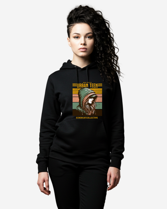 Urban Teen: A Vintage Streetwear Women's Oversized Hoodie