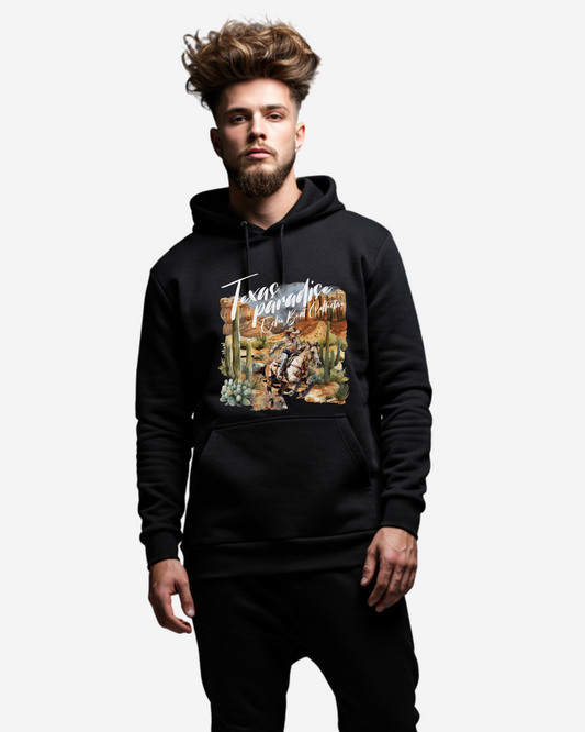 Texas Paradise Watercolor Men's Oversized Hoodie