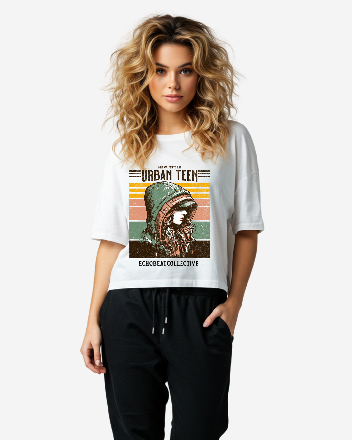 Urban Teen: A Vintage Streetwear Women's Oversized T-Shirt