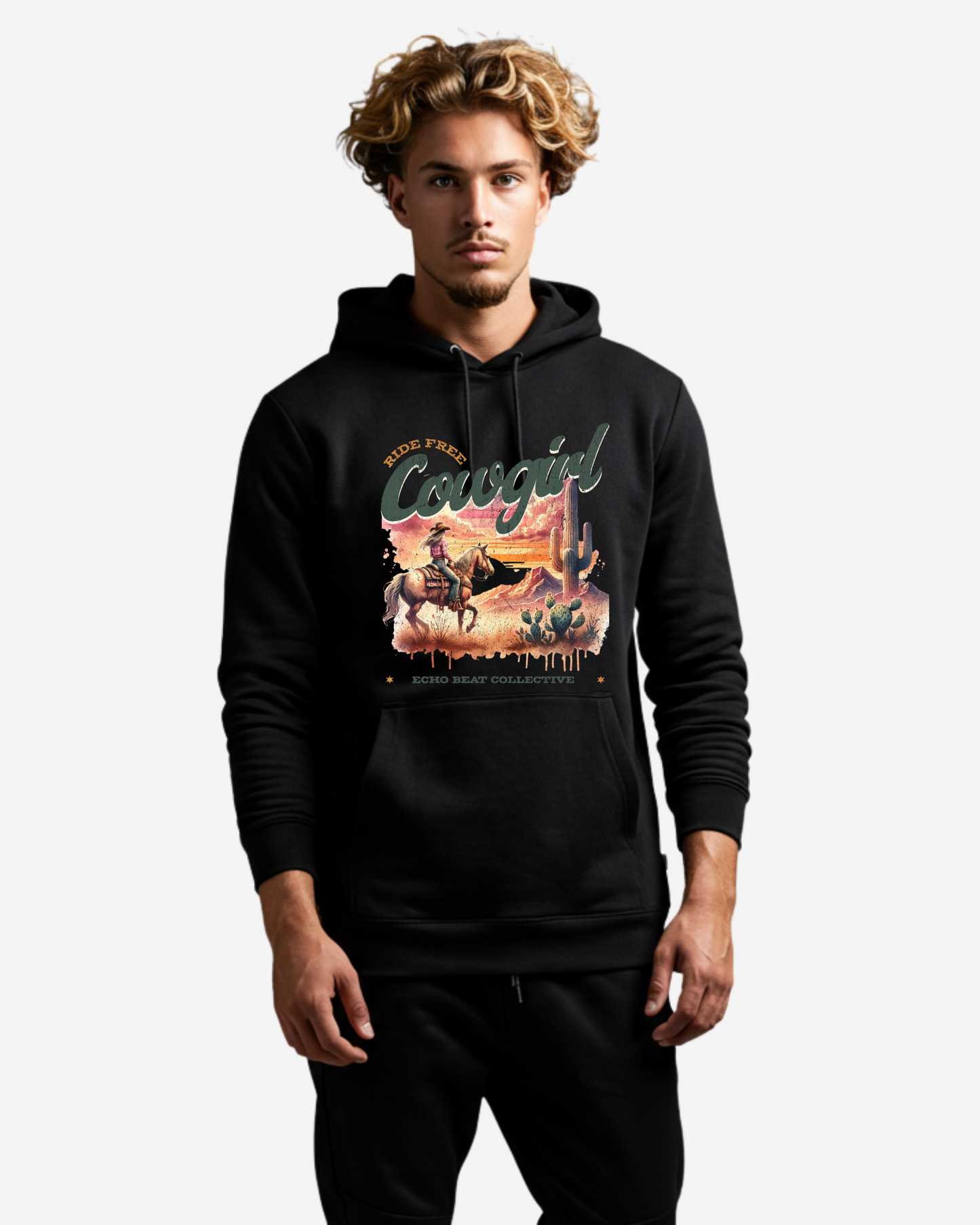 Ride Free Cowgirl Men's Oversized Hoodie