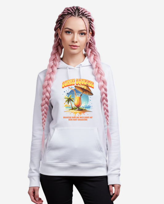 Sunny Squeeze Juice Orange in the Beach Women's Oversized Hoodie