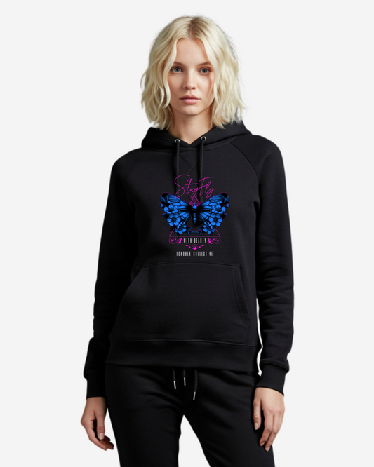 Butterfly in Bloom Women's Oversized Hoodie