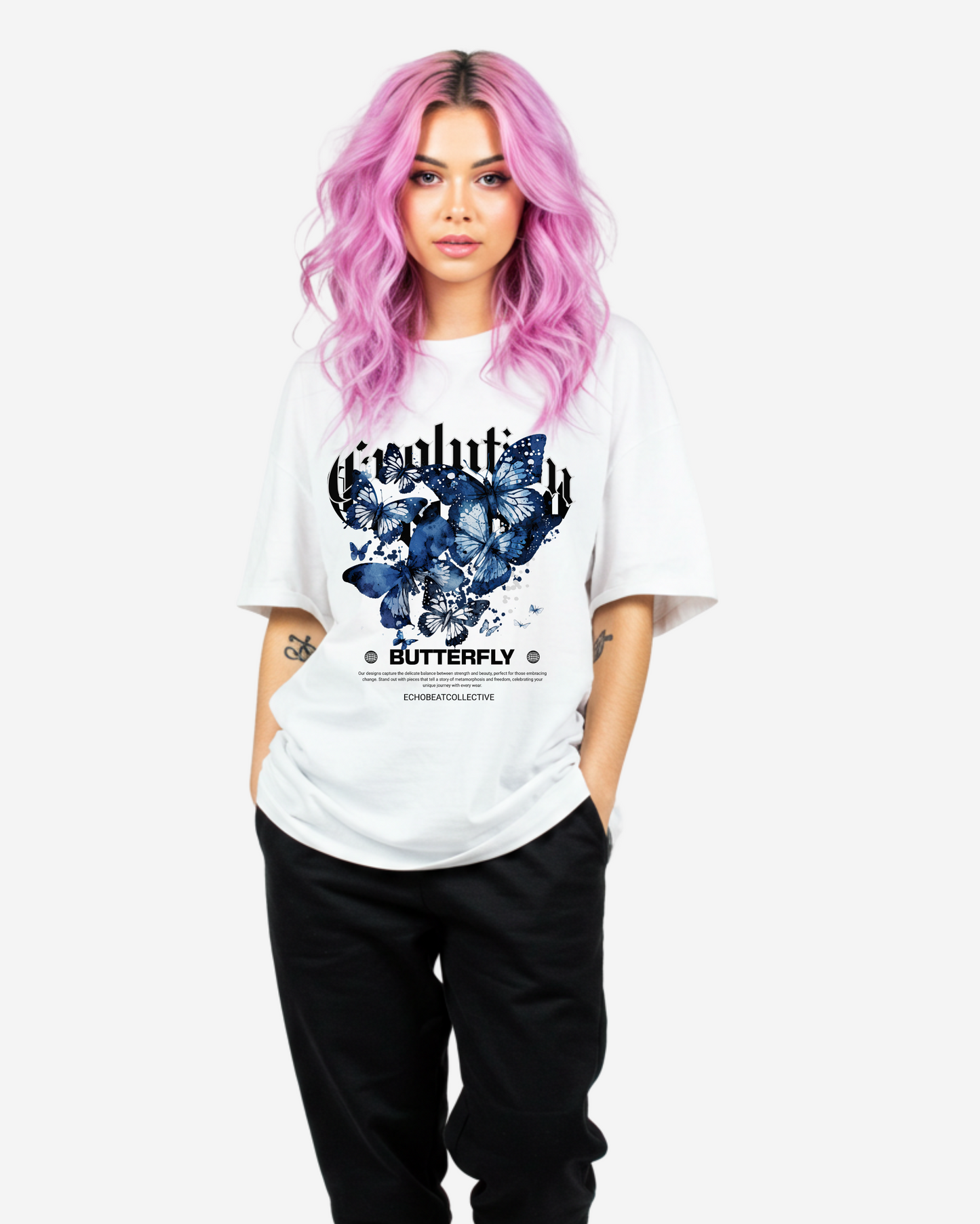 Evolution Butterfly Women's Oversized T-Shirt