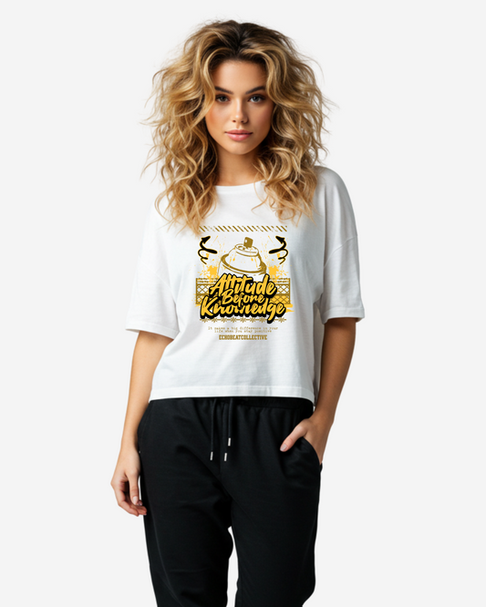 Attitude Before Knowledge Women's Oversized T-Shirt