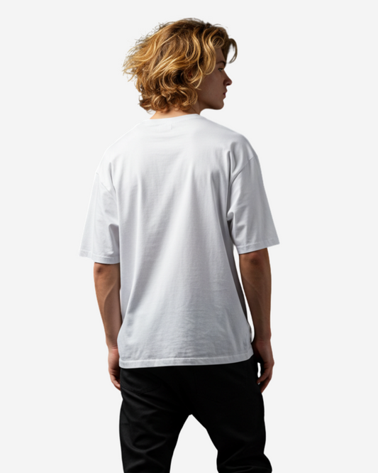 Skull Head Afro Hair Men's Oversized T-Shirt