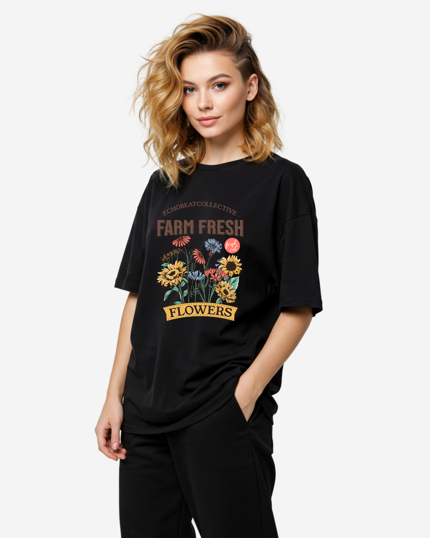 Vintage Farm Fresh Women's Oversized T-Shirt