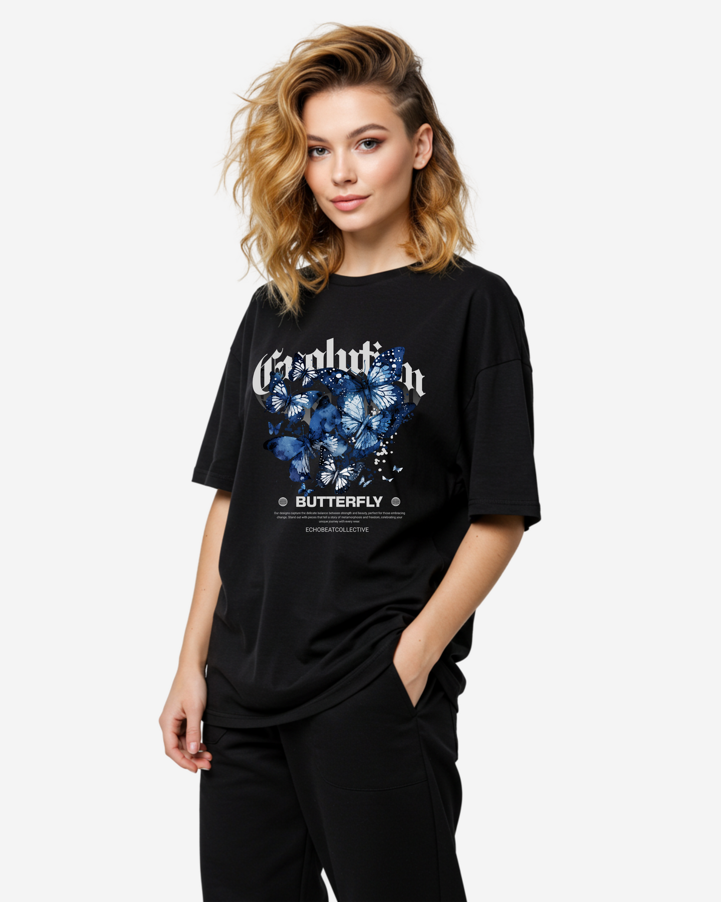 Evolution Butterfly Women's Oversized T-Shirt