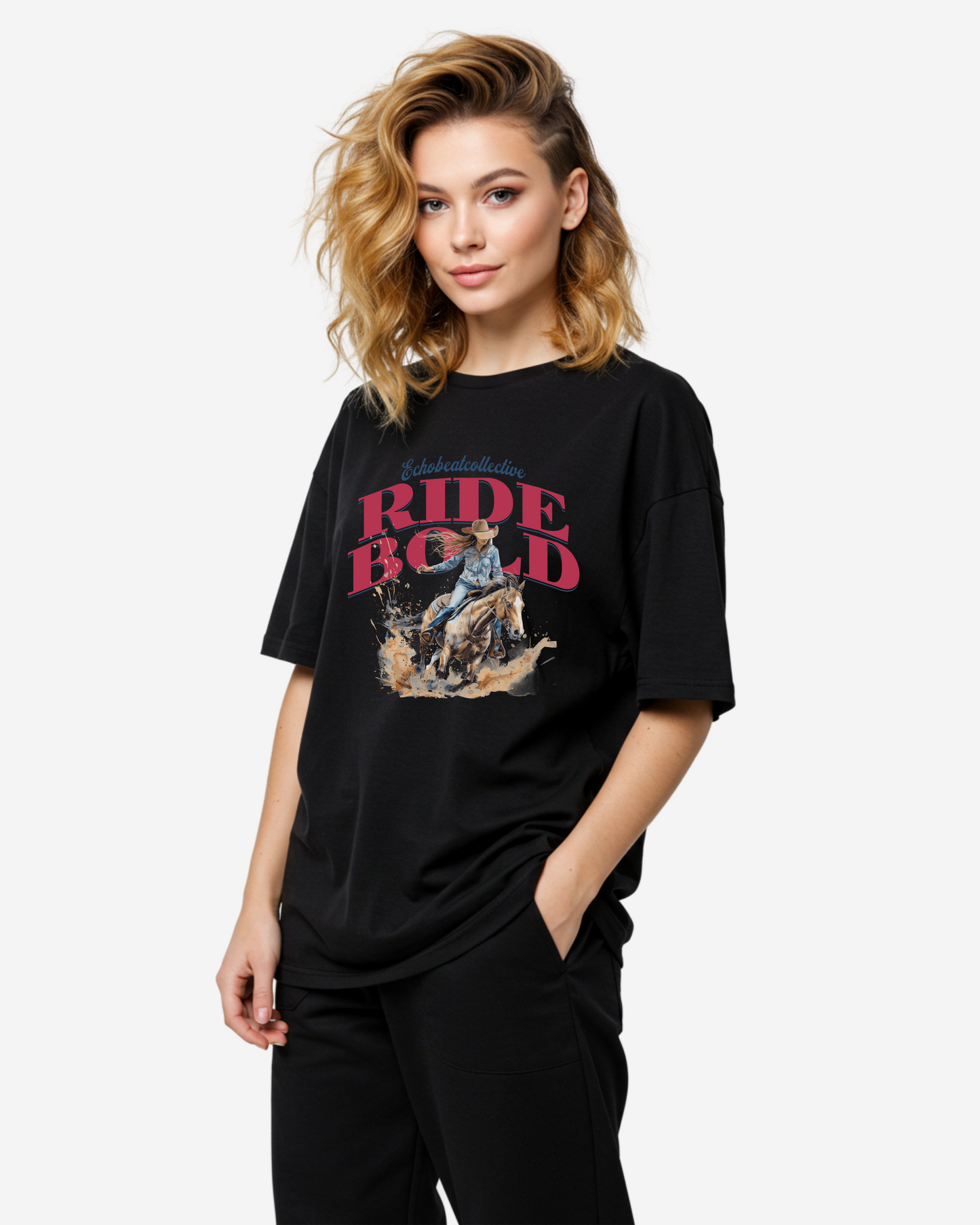 Ride Bold, Live Your Truth Women's Oversized T-Shirt