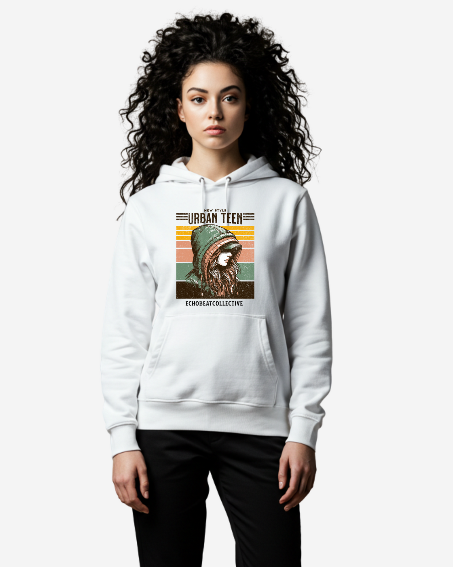 Urban Teen: A Vintage Streetwear Women's Oversized Hoodie