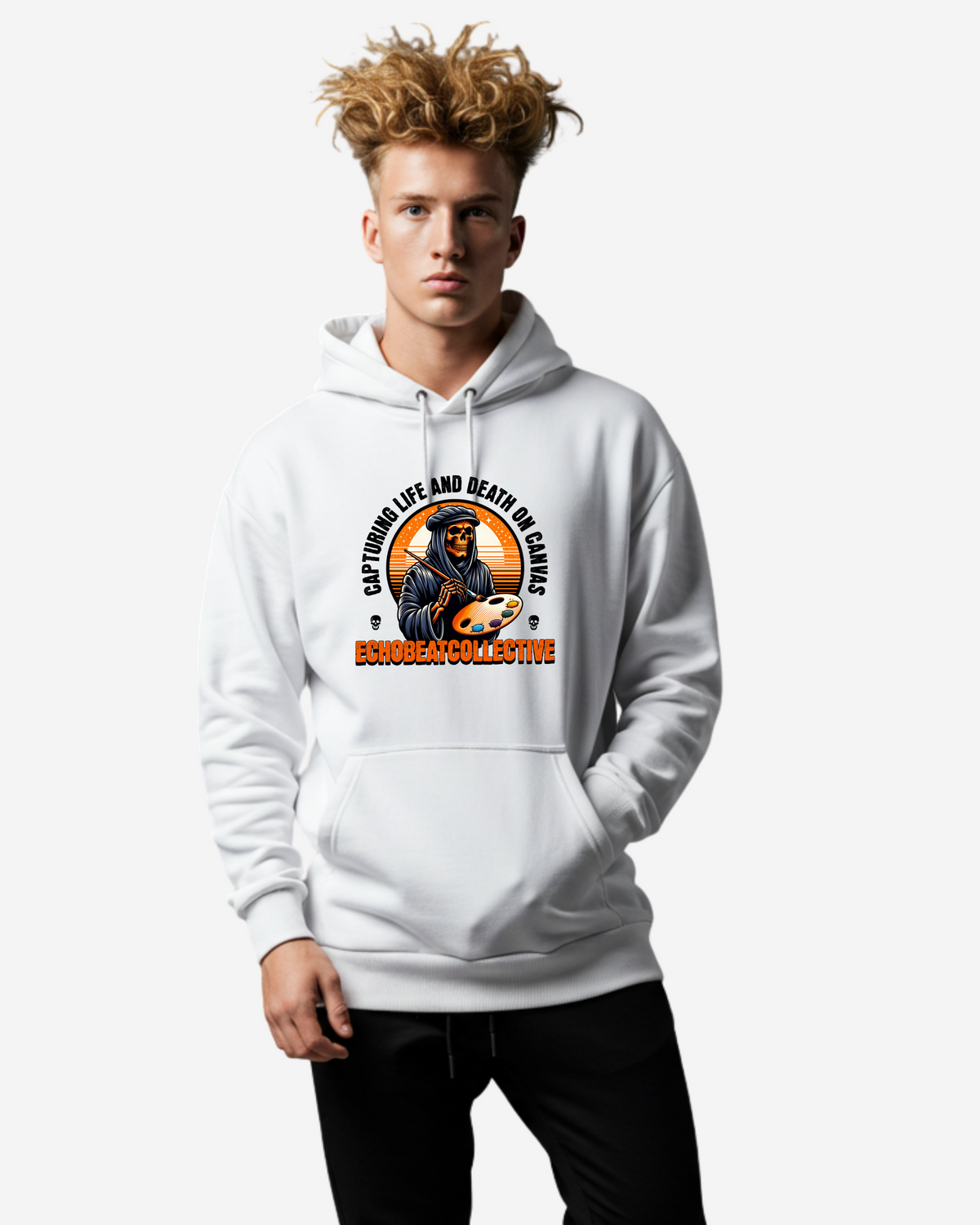 Capturing Life and Death on Canvas Men's Oversized Hoodie