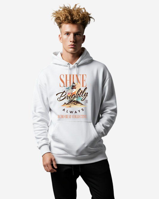 Shine Brightly Always Men's Oversized Hoodie