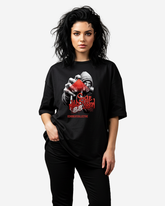 Graffiti Graphic Women's Oversized T-Shirt