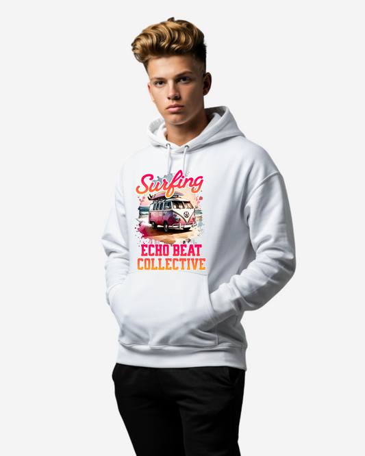 Surfing Into the Sunset Men's Oversized Hoodie