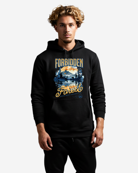 Forbidden Forest Vintage Watercolor Adventure Nature Men's Oversized Hoodie