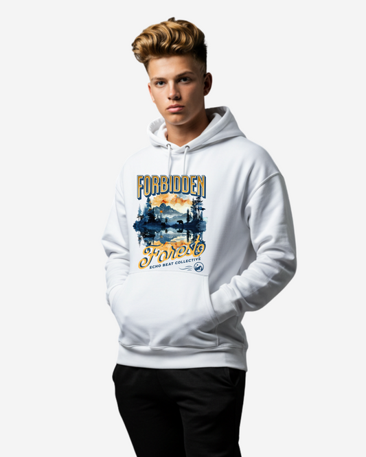 Forbidden Forest Vintage Watercolor Adventure Nature Men's Oversized Hoodie