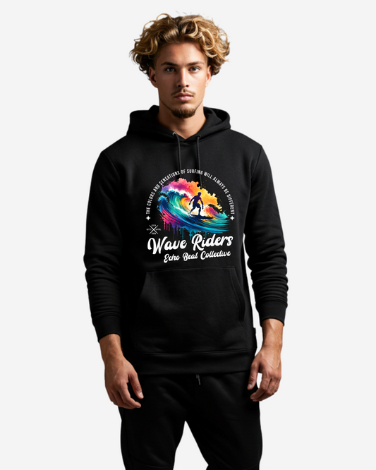 Wave Riders Surfing Watercolor Men's Oversized Hoodie