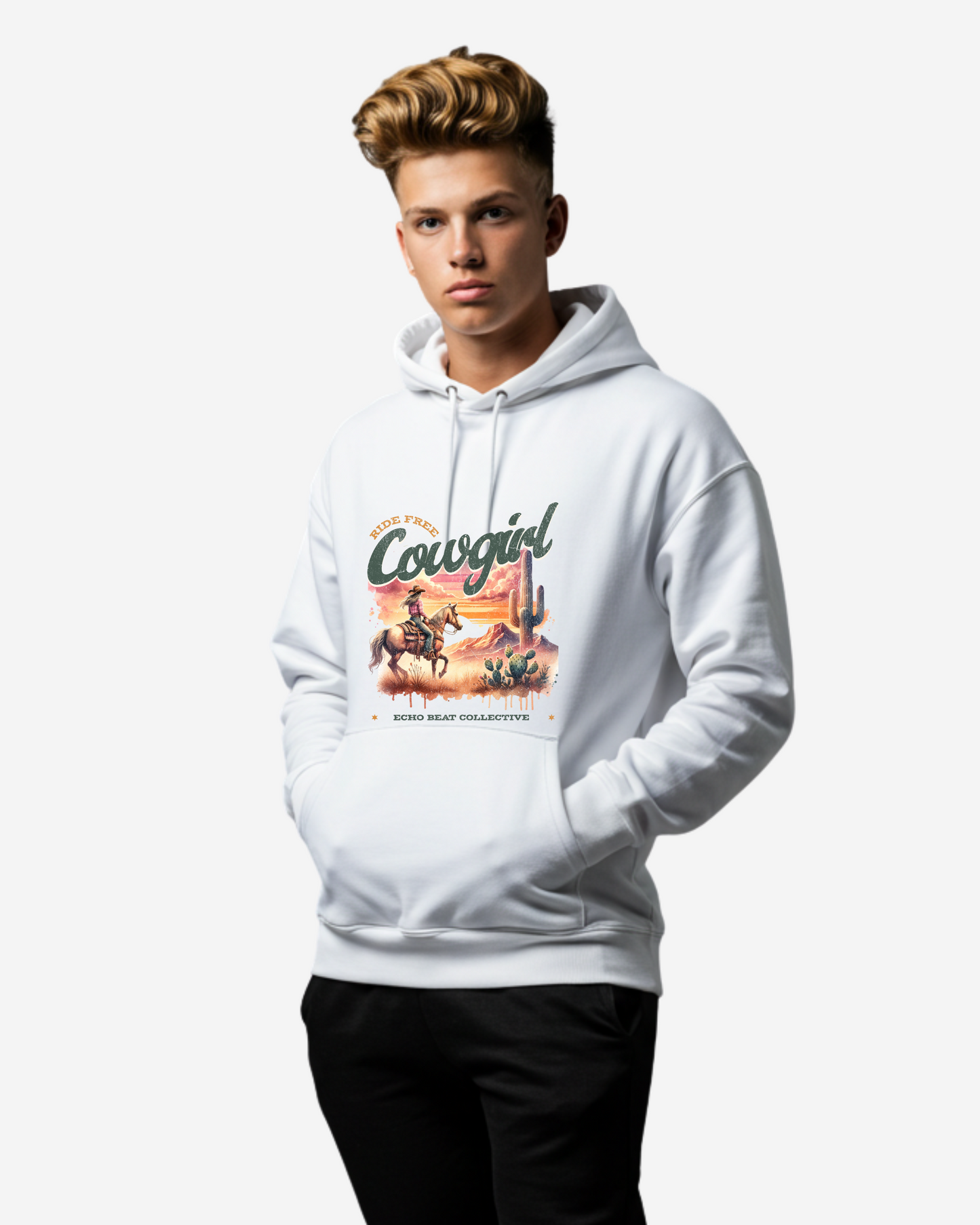 Ride Free Cowgirl Men's Oversized Hoodie