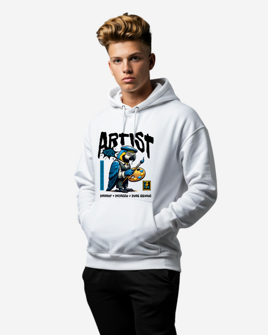 Parrot Artist Bird Men's Oversized Hoodie