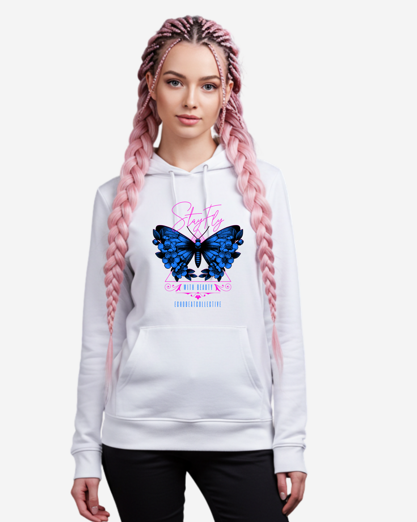 Butterfly in Bloom Women's Oversized Hoodie