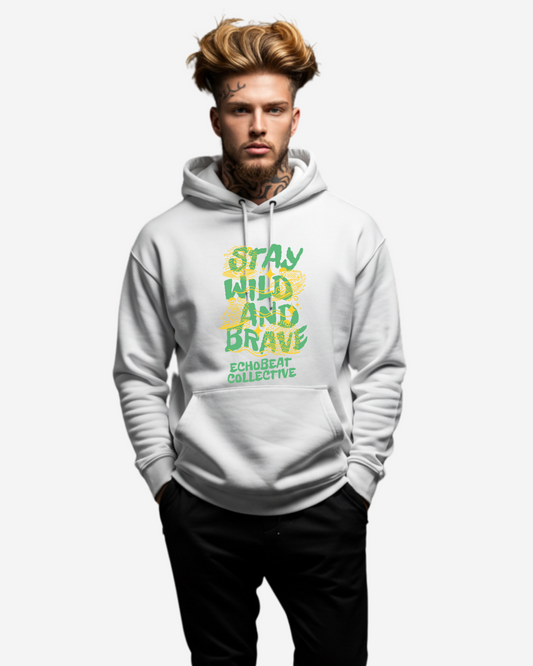 Stay Wild and Brave Men's Oversized Hoodie