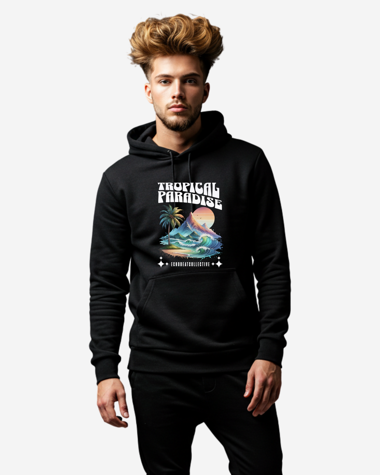 Beach Tropical Paradise Men's Oversized Hoodie