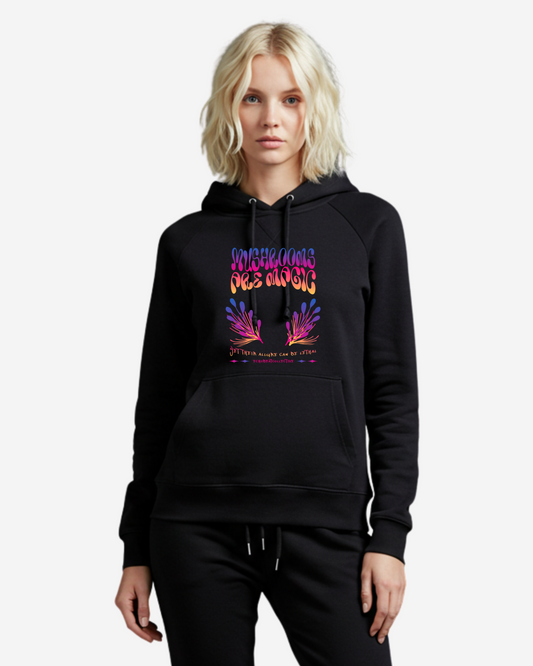 Gradient Magic Fungi Mushroom Women's Oversized Hoodie