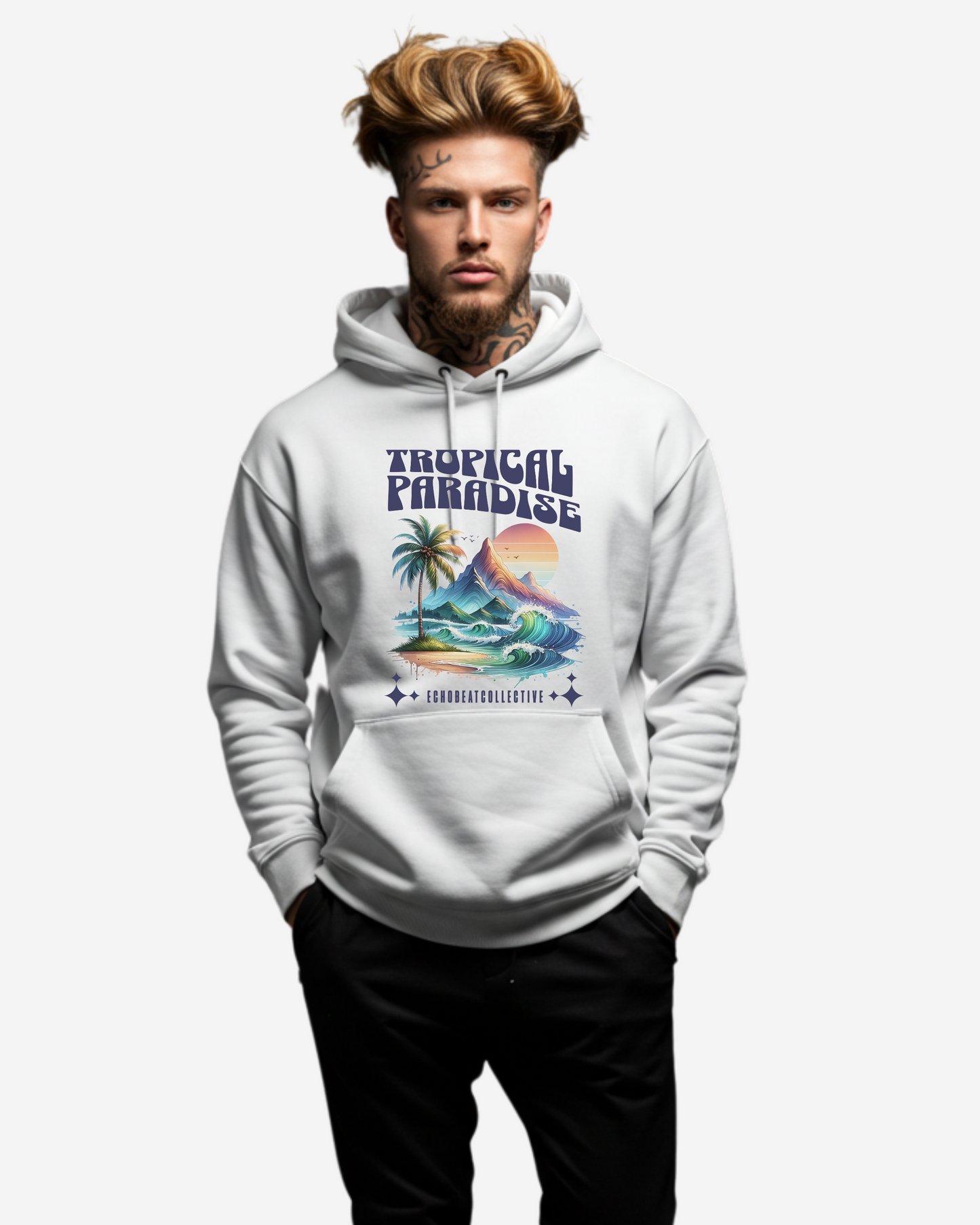 Beach Tropical Paradise Men's Oversized Hoodie