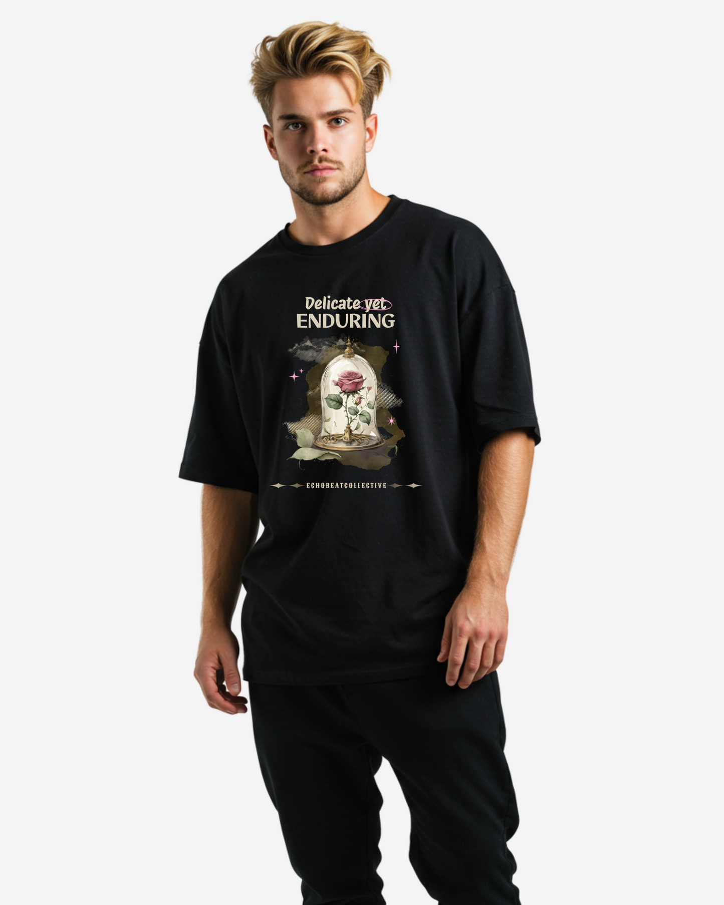 Delicate yet Enduring Men's Oversized T-Shirt