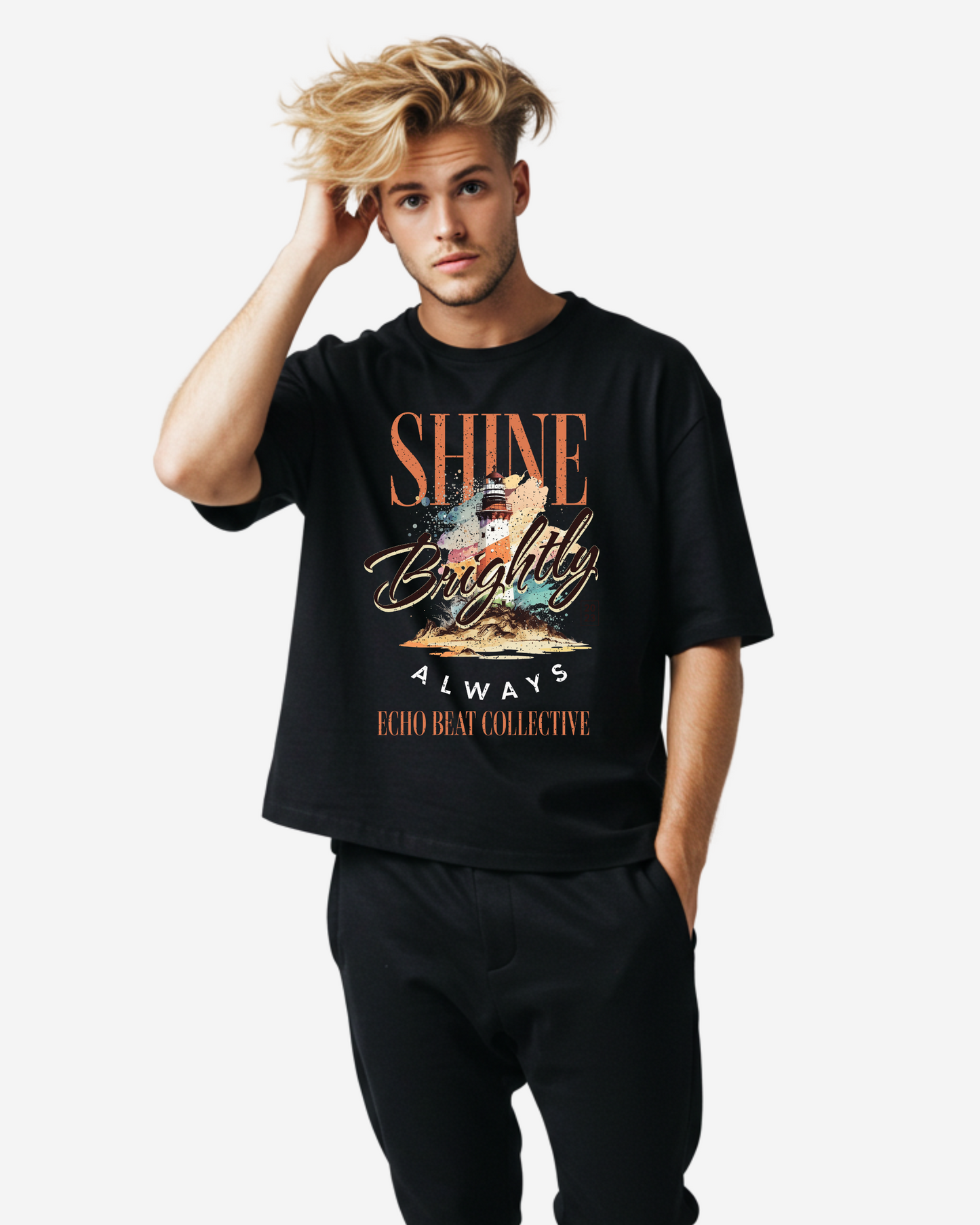 Shine Brightly Always Men's Oversized T-Shirt