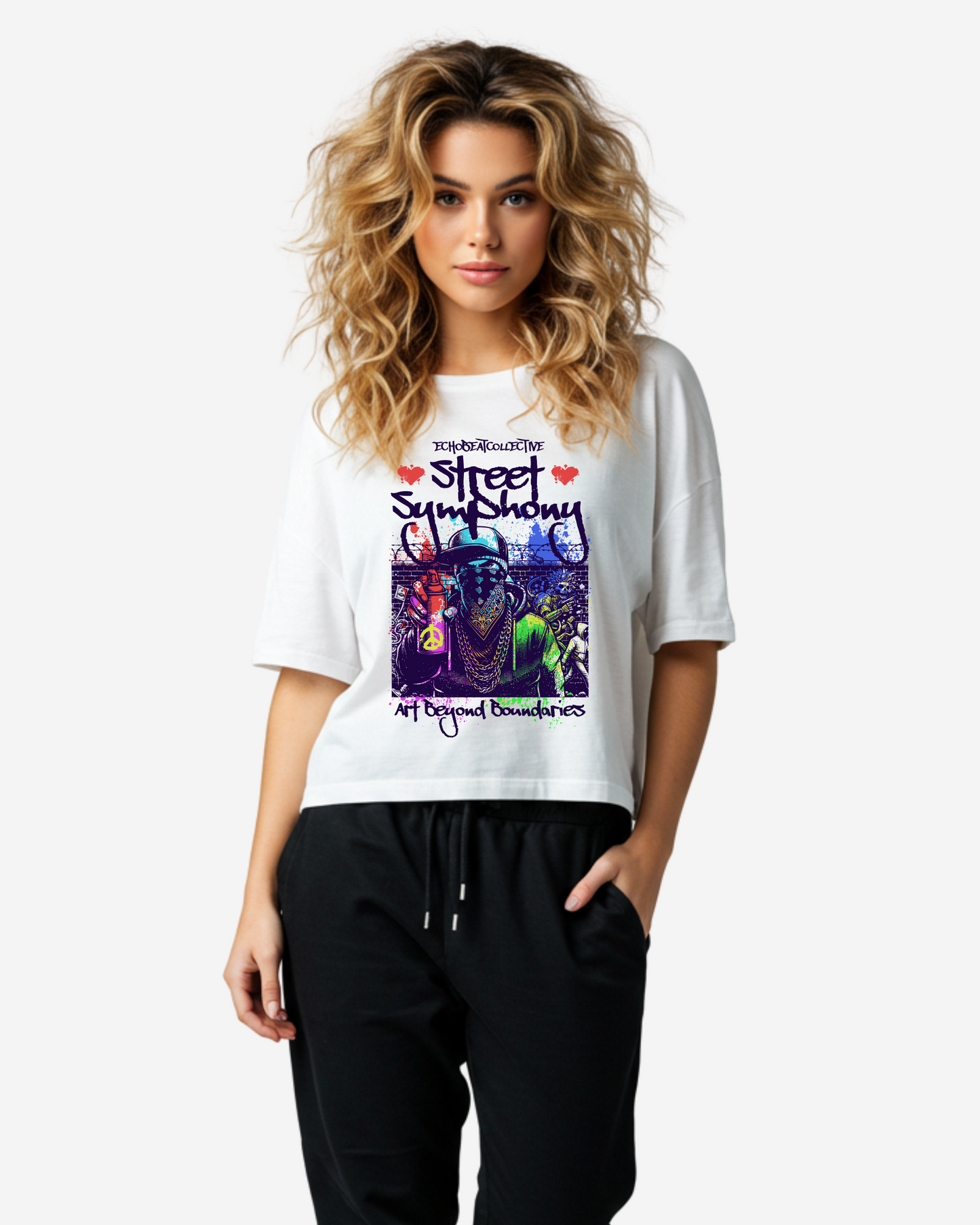 Man, Graffiti Art Women's Oversized T-Shirt